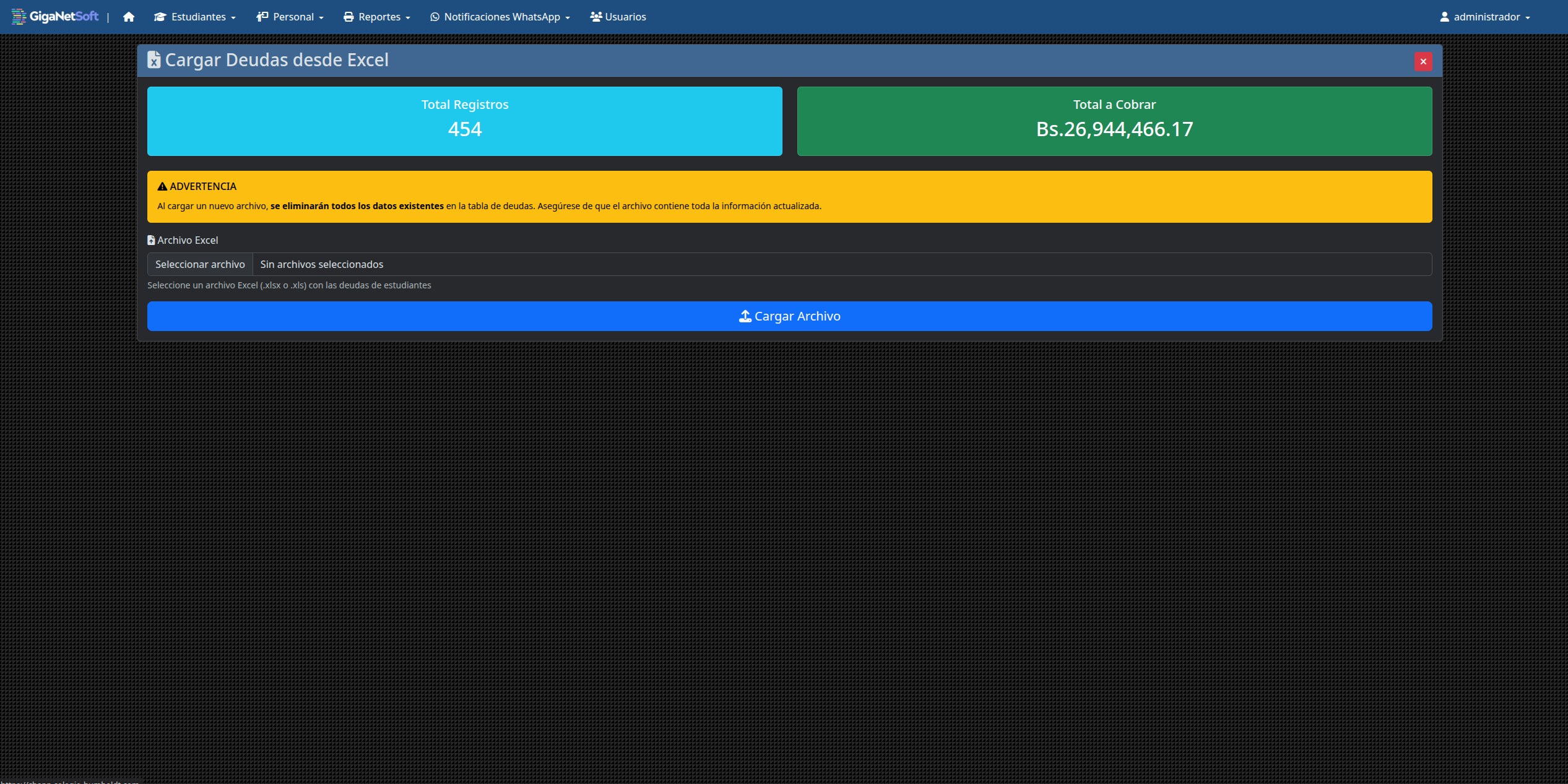 Colegio Humboldt - Generador de Recibos